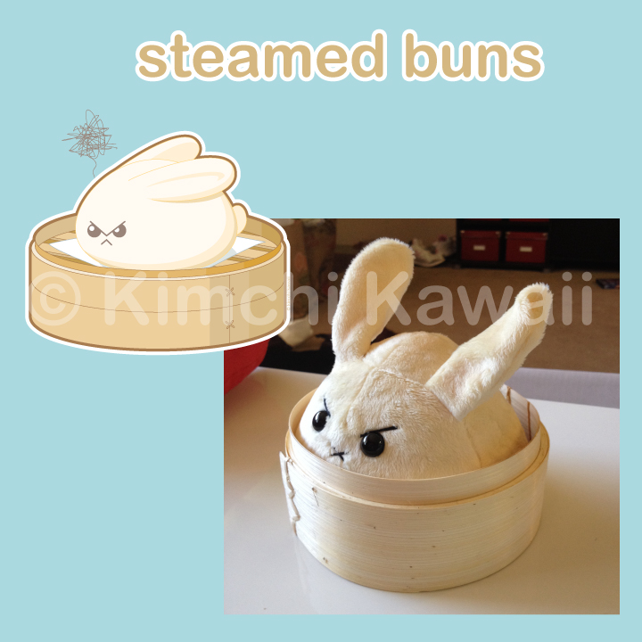 Cute Handmade Plush Kawaii Steamed Buns Bunny on Storenvy