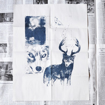 Wolf-Deer Poster