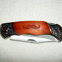 Personalized Handlebar Mustache Pocket Knife