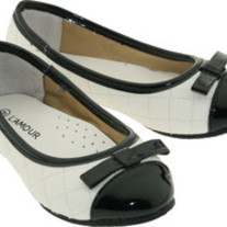 L'amour Quilted Mary Jane Cream Flat