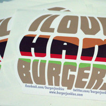 I Love Hamburgers Sticker