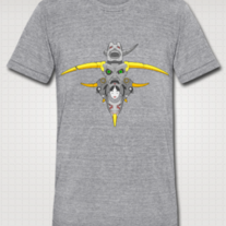 "TOTEM (Eye Gaze)" American Apparel Tri Blend Shirt for Men (Heather Gray)