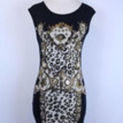 gold leopard print dress