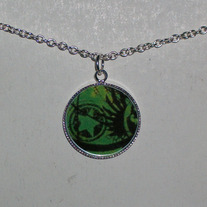 Green Star Bezel Pendant