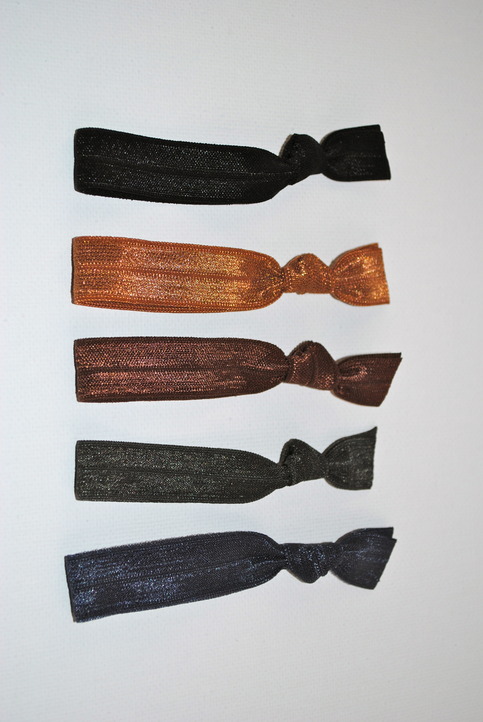 The Allison Set of 5 No-Crease Elastic Hair Ties