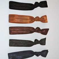 The Allison Set of 5 No-Crease Elastic Hair Ties