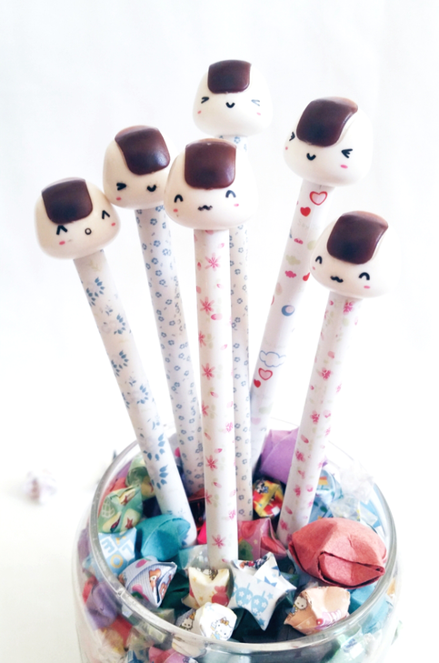 Smiling Onigiri Pens (Set of 3)