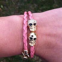 Salmon Skull Bracelet 