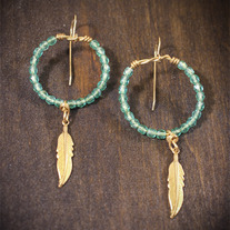 Gold Leaf Hoops
