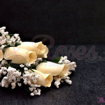 Cream Dipped Wax Roses