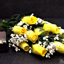 Yellow Dipped Wax Roses