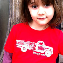Keep on Trucking tee for kiddos