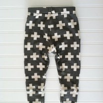 organic cotton plus three leggings in charcoal
