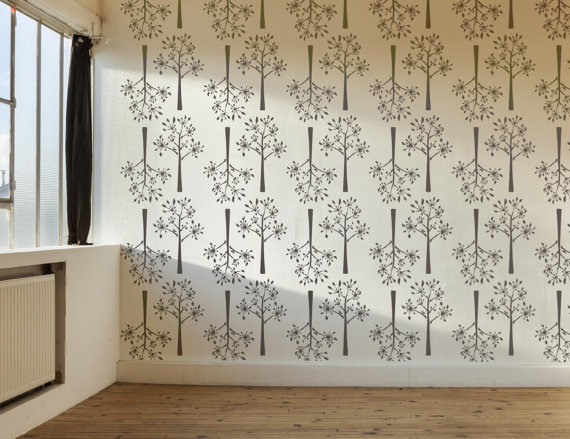 Decorative Wall Stencils dill decorative scandinavian large wall stencil diy wallpaper look Decorative Wall Stencils dill decorative scandinavian large wall stencil diy wallpaper look