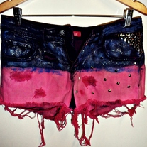 Midnight Blue Studded Shorts