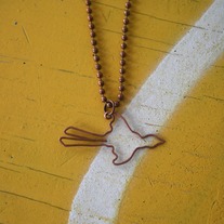 Hammered Copper Scissortail Necklace