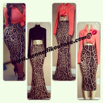 "ANIMAL THOUGHTS" HIGH WAIST MIDI PENCIL SKIRT