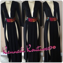 "LAST CURTAIN" CUSTOM DOUBLE SPLIT DRESS