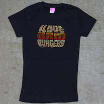 I Love Burgers Rhinestone Bling T-Shirt
