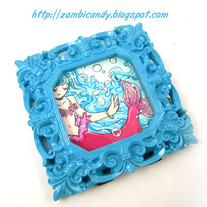 Framed mini mermaid marker piece