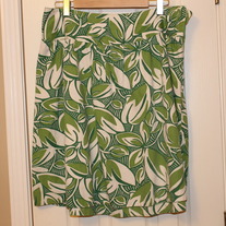 Merona Leaf Print A-Line Skirt- Size 12