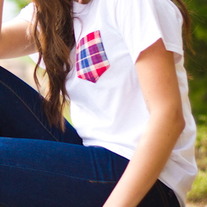 Sweetheart Plaid Pocket Punt T-Shirt