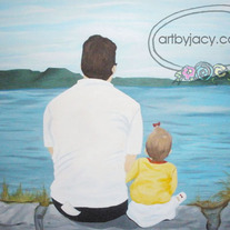 8x10 Matte Print, "Our Spot" Acrylic Painting Illustration