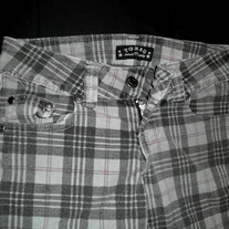 Plaid Skinny Jeans