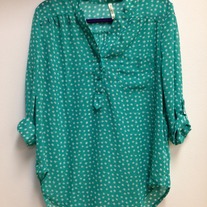 Teal Patterned Shirt