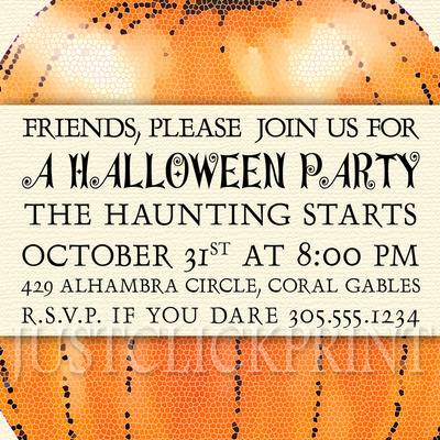 kids halloween birthday costume party photo invitation printable