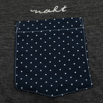 Polkadots Pocket T-Shirt (Charcoal Heather)