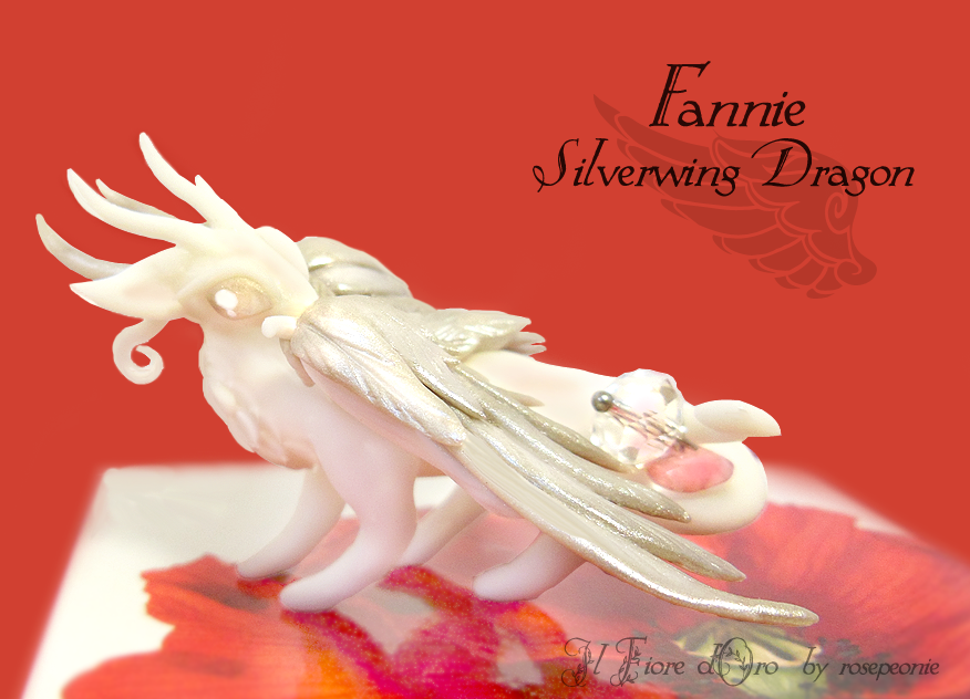 Fannie Silverwing Dragon OOAK Sculpture Of Handmodeled Cold Porcelain 