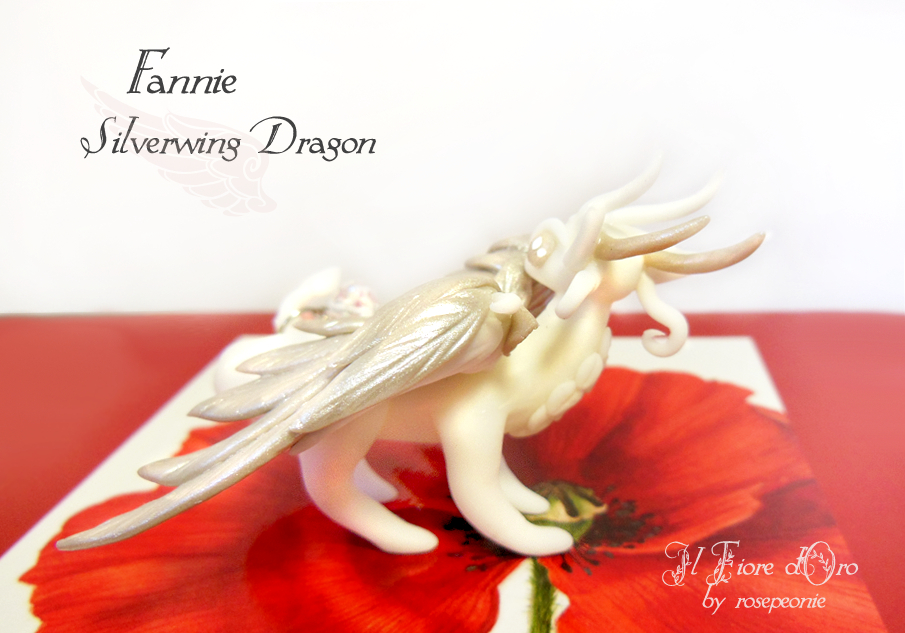 Fannie Silverwing Dragon OOAK Sculpture Of Handmodeled Cold Porcelain 