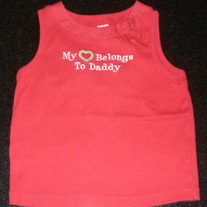 Red Tank My Heart Belongs To Daddy-Gymboree Size 5