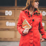 gold leather zippered clutch with studs // metallic gold clutch by rouge and whimsy - Thumbnail 1