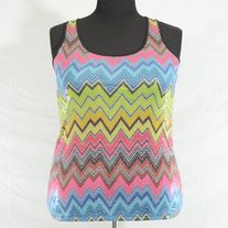 Layered With Love Tribal Print Sequined Tank Top