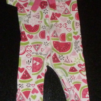 Pink/Green Watermelon PJ's-The Children's Place Size 12 Months