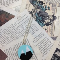 Hand Painted Mountain Necklace *More colors available 