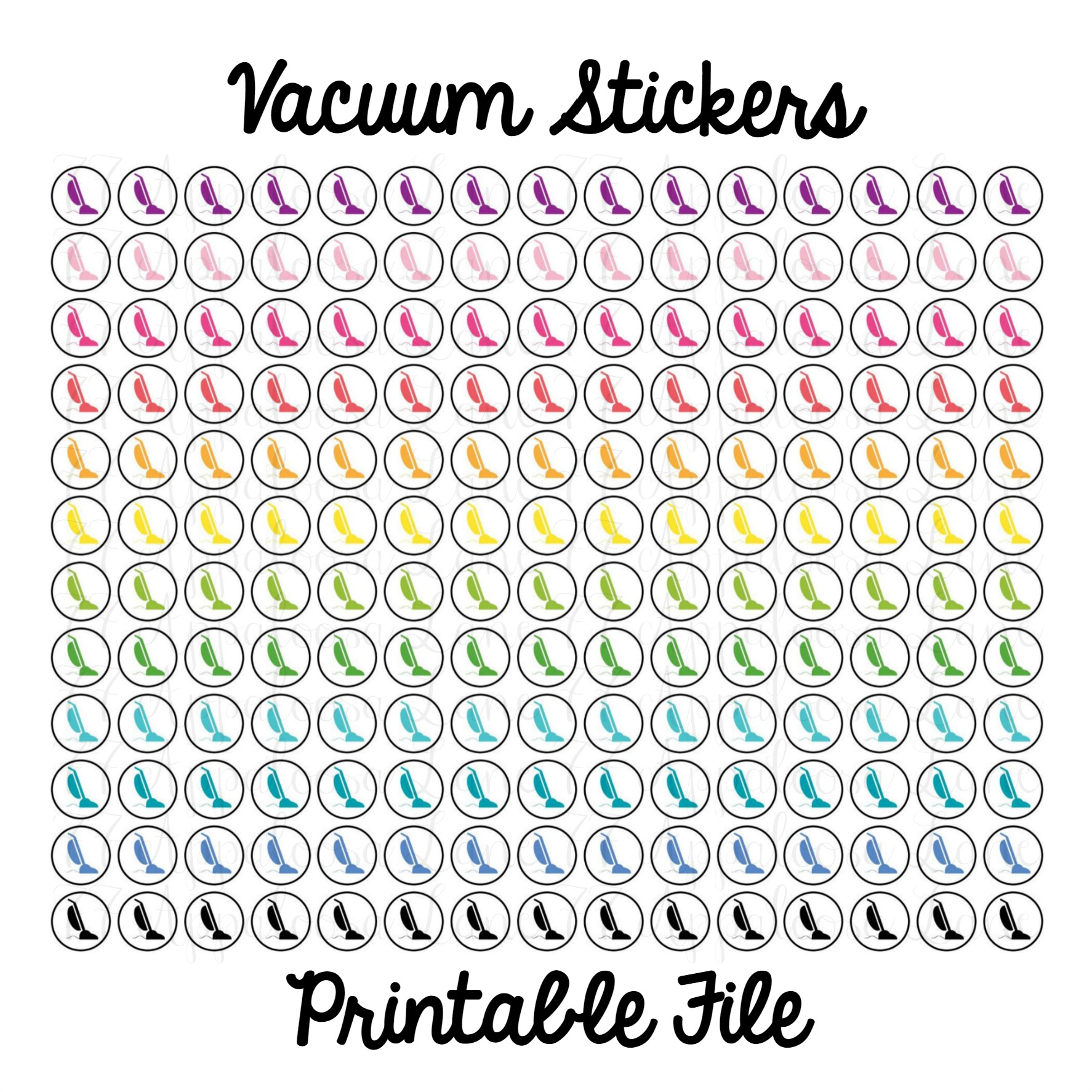 Vacuum Stickers Printable Digital Download on Storenvy