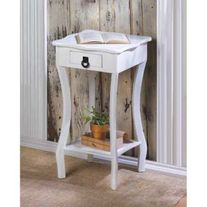 Curvy White Accent Table