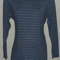 Navy Stripe Mock Turtleneck-Zero2Nine Maternity Size Large