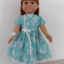 4 pc. Mint Prom dress, shrug, hair flower, wrist corsage