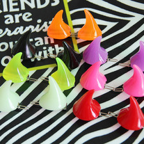 DEVIL HORN HAIR CLIPS