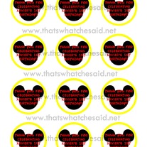 2" Mickey Mouse Circle Sticker Digital File