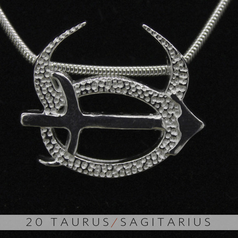 the taurus and sagittarius silver unity pendant on storenvy the taurus and sagittarius silver unity pendant on storenvy