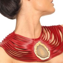 Jessica Agate and Leather necklace (Click to see more colors)