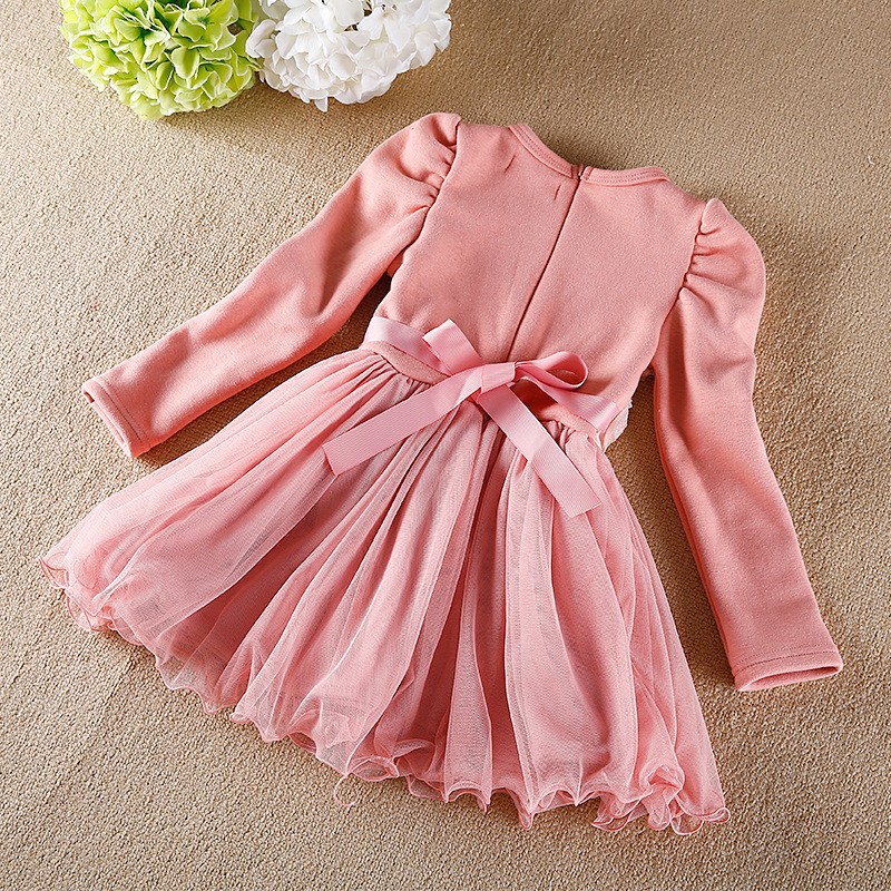 Ally Pink Long Sleeve Girls toddlers Dress on Storenvy