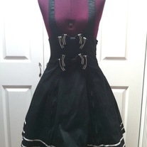 black white bow rockabilly sailor lolita jsk victorian halter dress underbust waist skirt