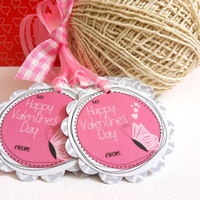 Valentine's Day Gift Tags in Chevron · Adorebynat · Online Store
