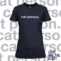 Cat Person (Womens Navy)